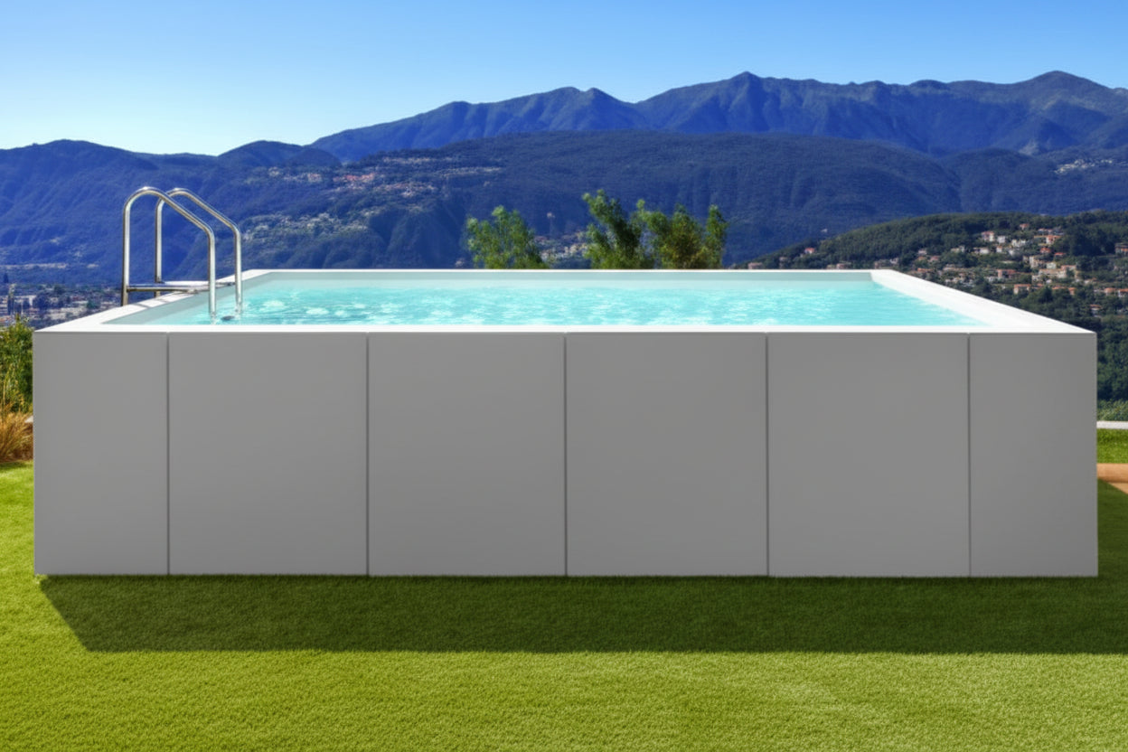Piscina DolceVita Diva 35 – 3x5m Total White | Design Italiano de Luxo