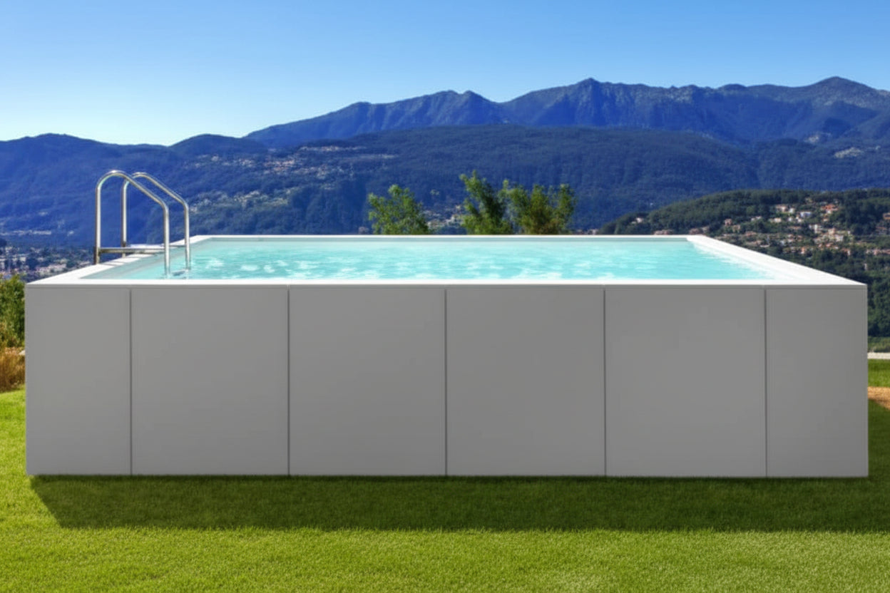 Piscina DolceVita Diva LTI 35 – 3x5m Total White | Estrutura de Luxo com Base Reforçada