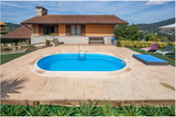 Piscina Enterrada de Aço Madagáscar Oval 700x320x150cm – Kit Completo XL com Garantia de 10 Anos