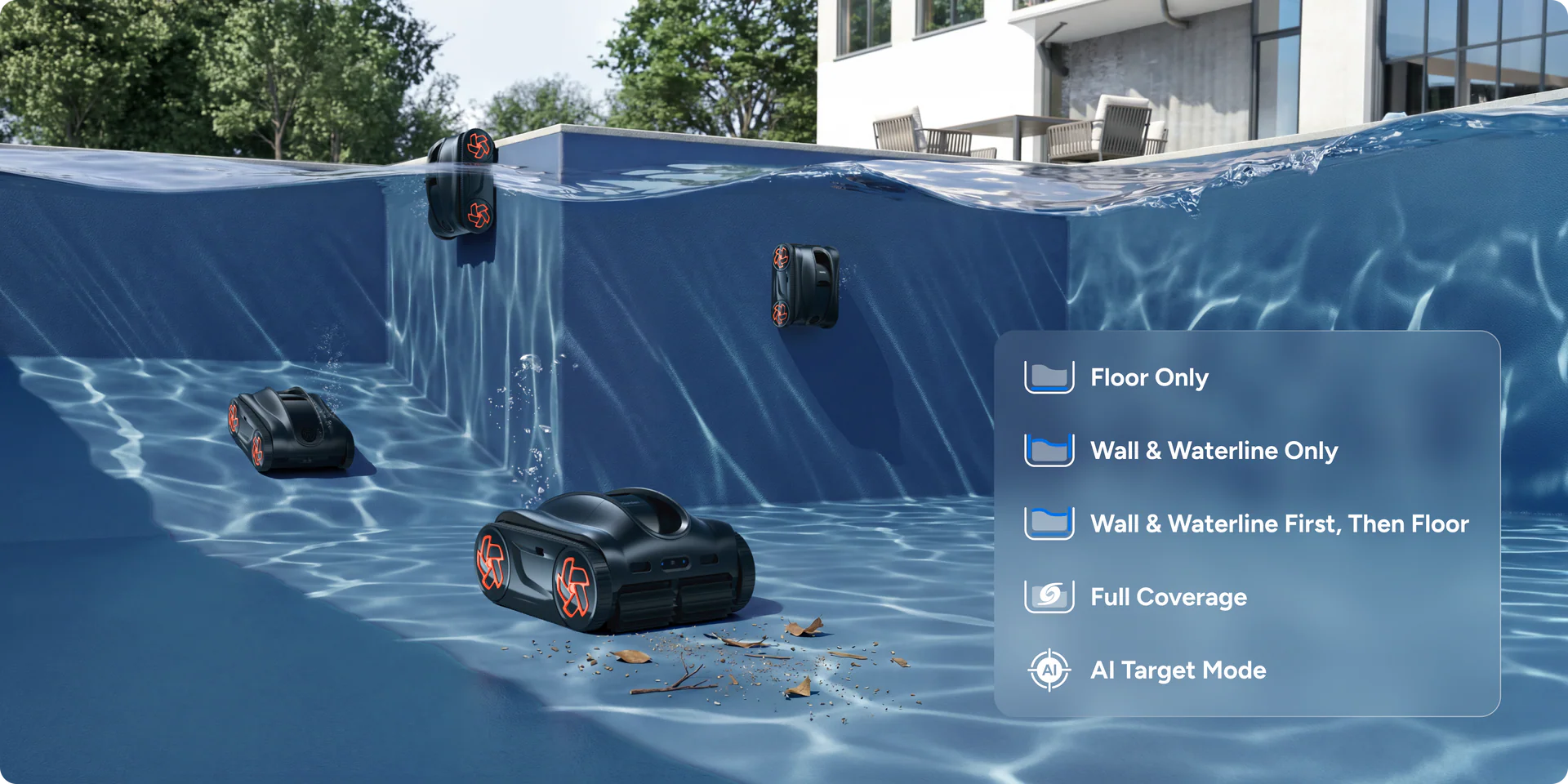 Aspirador Robot de Piscina iGarden Série K Sem Fios (Modelos 25 a 90)