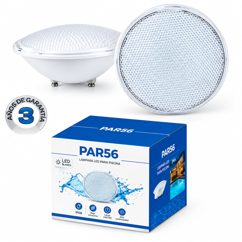 Lâmpada LED PAR56 Piscina Branca ou RGB | Shop4Pool