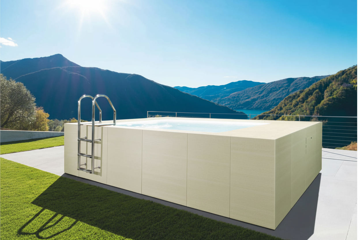 Piscina DolceVita Diva LTI 35 – 3x5m Total White | Estrutura de Luxo com Base Reforçada