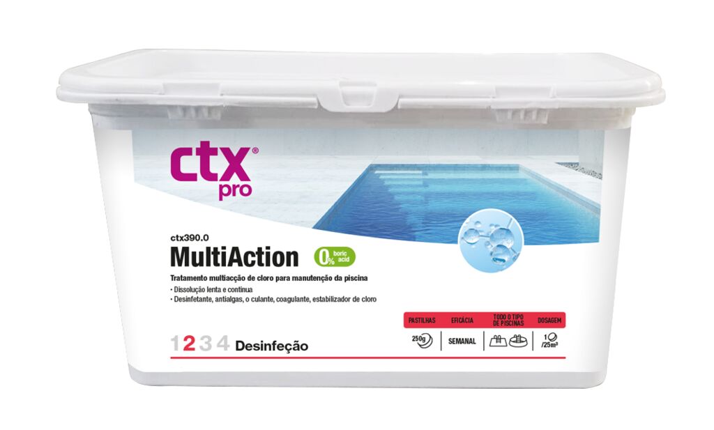 Cloro Multiacción en Pastillas 250 g AstralPool CTX-392 MultiAction – 1 kg