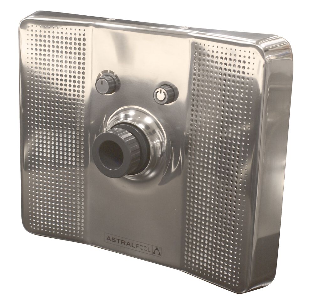 Basic NL: conjunto de boca com espelho frontal em inox polido (piscina de betão)