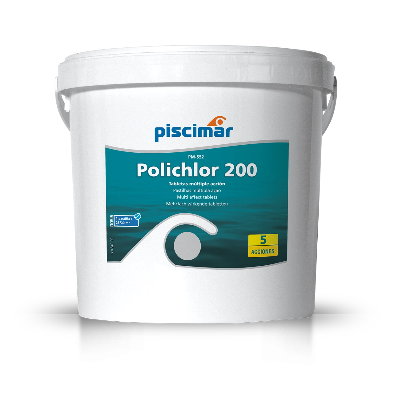 Piscimar PM-552 Polichlor Liner 200 - Cloro Estabilizado para Piscinas de Liner e Poliéster (5kg)