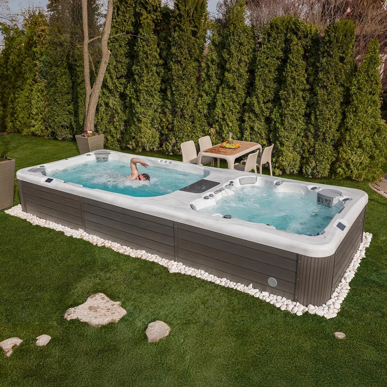 Swimspa Rio Grande Life W-Flow Wellis – Piscina de 6 Metros e Spa Independente