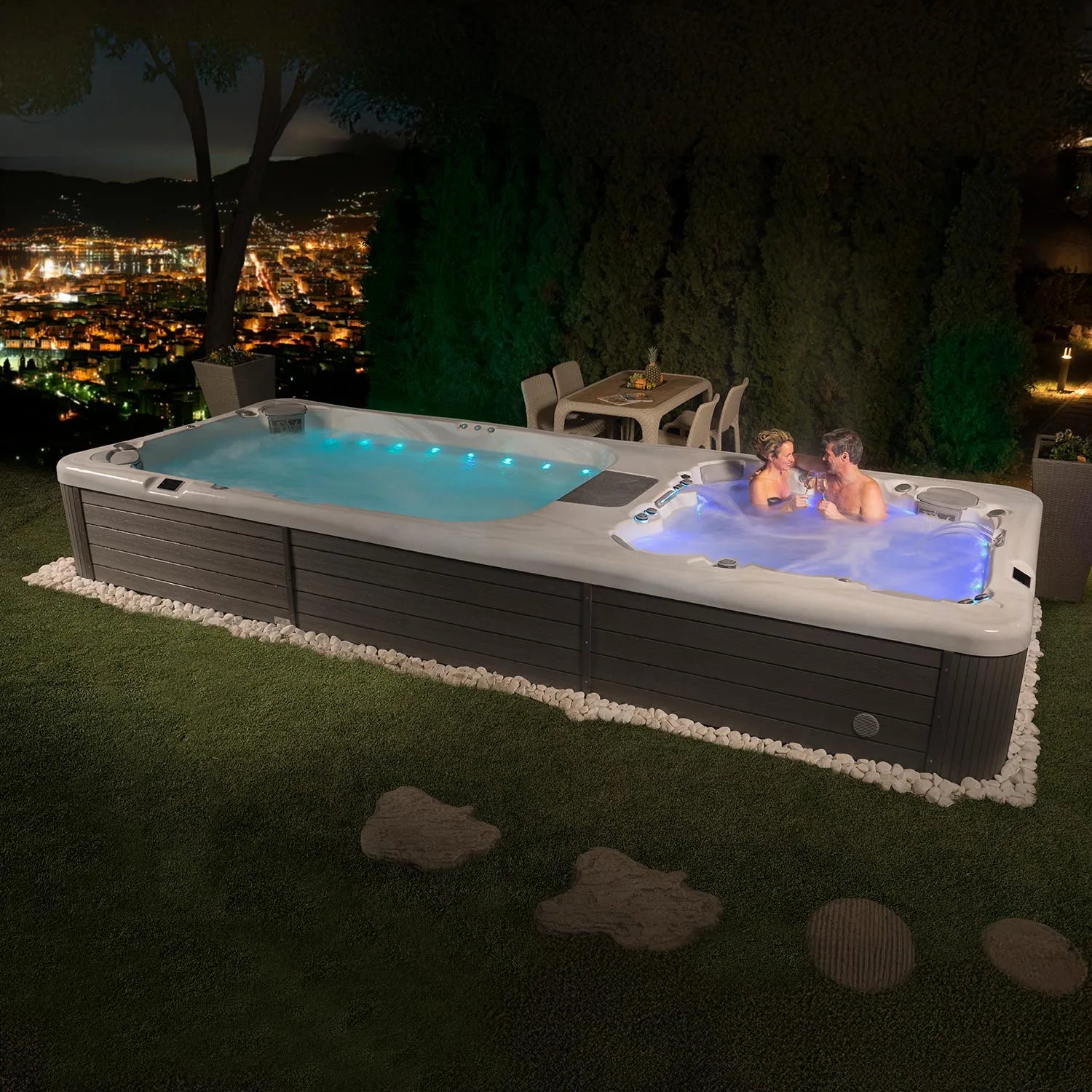 Swimspa Rio Grande Life W-Flow Wellis – Piscina de 6 Metros e Spa Independente