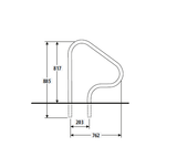 Corrimão para Piscina FX-04 em Inox A316L - Ecopool (Ref. 87015)