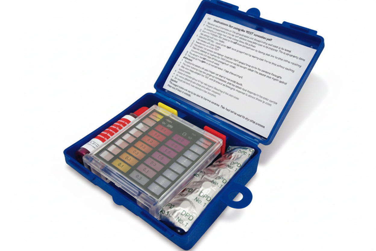 Kit Analisador de Piscina Cloro e pH – Inclui Pastilhas DPD1 e Phenol Red