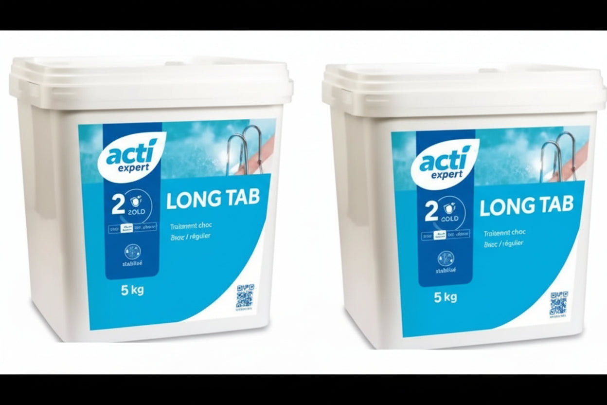 Cloro Pastilhas 250g Long Tab ACTI Expert 5kg | Dissolução Lenta