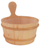 Balde de Sauna 4 Litros em Madeira com Interior em Plástico – Higiénico e Duradouro