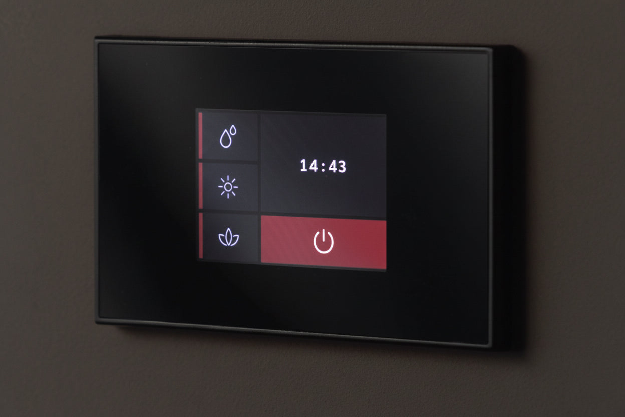 Sistema de Duche Bitérmico 70x48cm – Cromoterapia RGB e Cascata