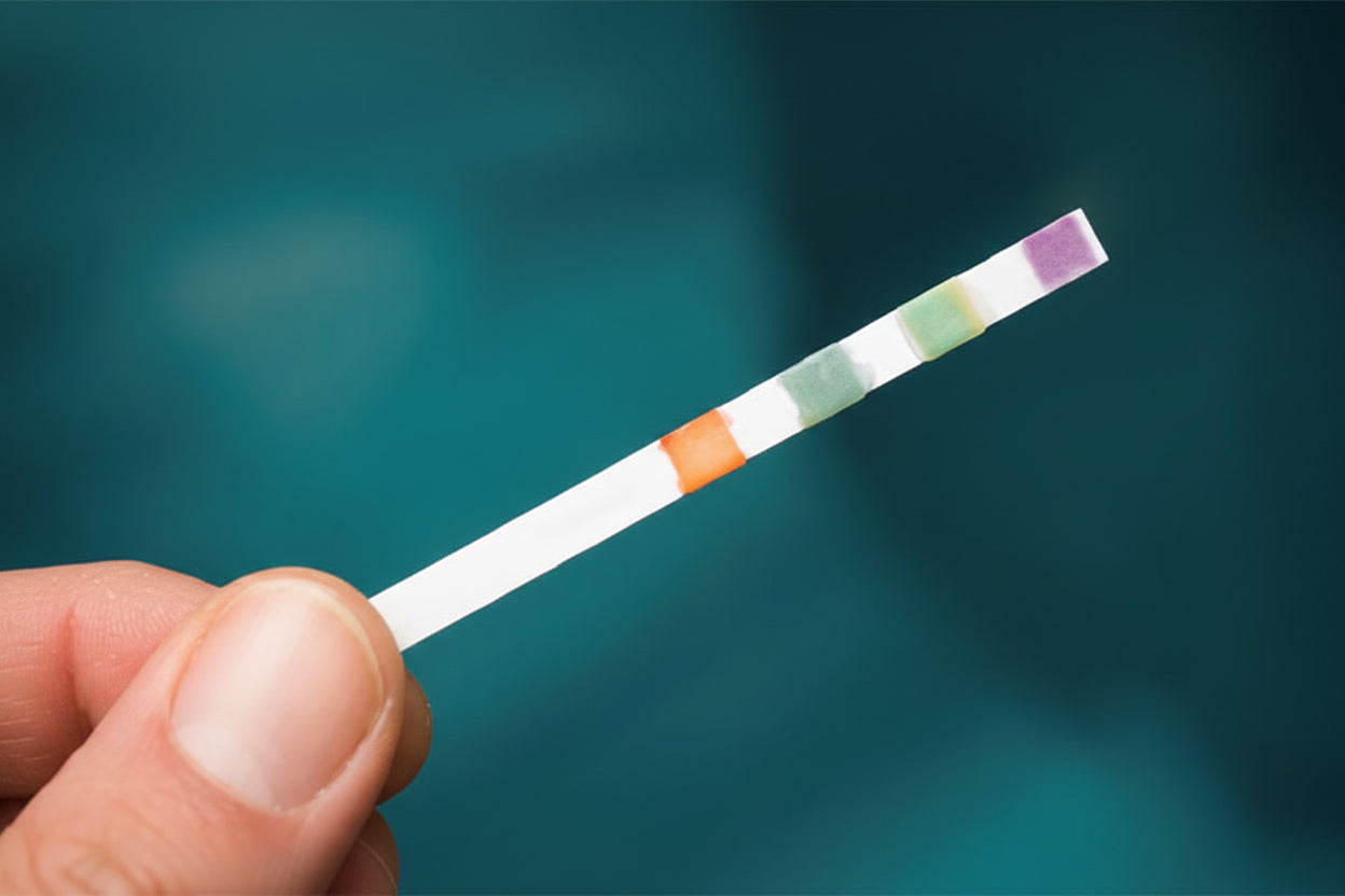 Tiras de Teste AquaCheck Amarelo 4 em 1 – Análise de Cloro, pH, Alcalinidade e Estabilizador