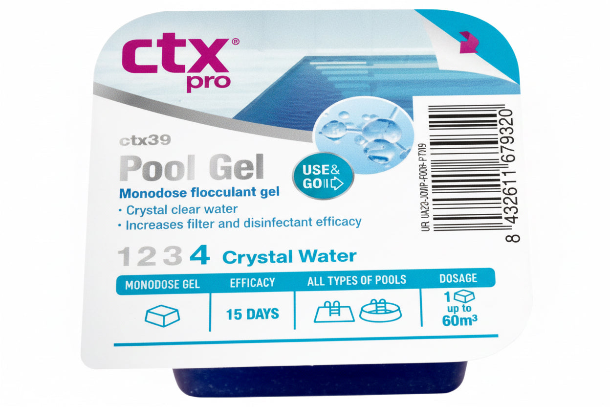 Clarificante em Gel CTX PoolGel – Pack de 36 Monodoses para Água Brilhante