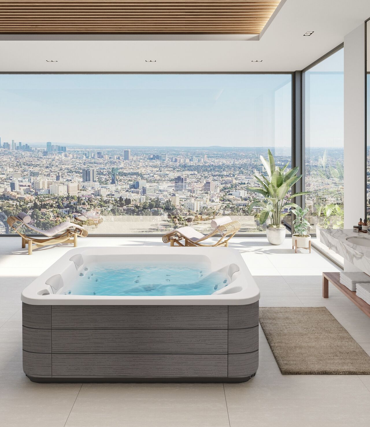 Spa AstralPool Alexandria (2,16 X 1,67 X 0,74 m) – 3 Lugares Premium, Design Slim & Áudio 2.0