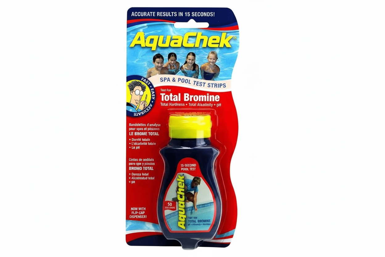 AquaCheck Vermelho 4 em 1 – Especial Spas: Bromo Total, pH, Alcalinidade e Dureza