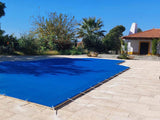 Cobertura de inverno para piscina em tela 650 gr, elástico duplo, fixação em deck