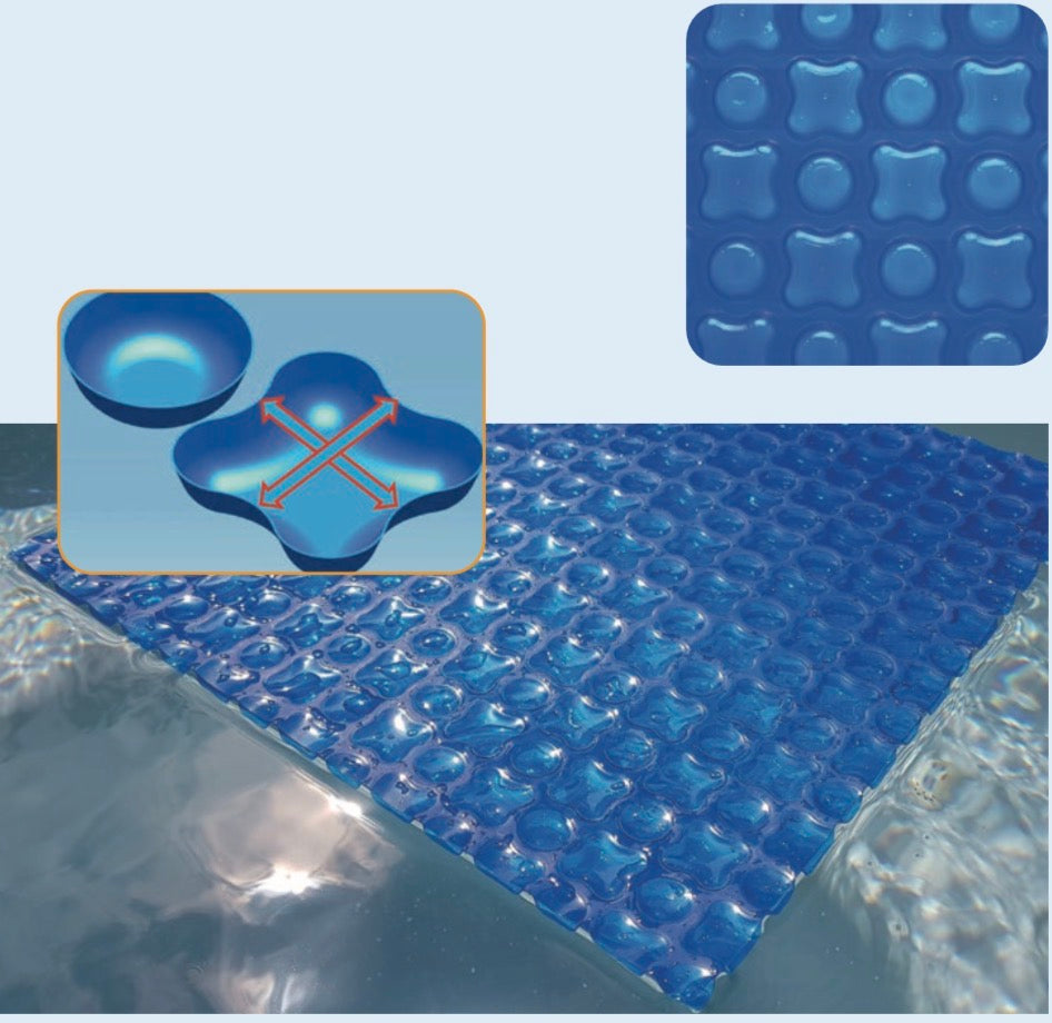 Cobertura térmica para piscina OXO 500 microns azul com bolha quádrupla