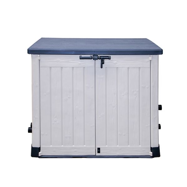 Caseta de Superfície 1200L – Abrigo de Arrumação Exterior Efeito Madeira (Abertura Manual)