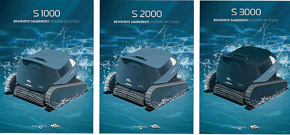 Robot Aspirador Piscina Série S da Maytronics:  S1000, S2000 e S3000 – Agilidade e Limpeza Profunda