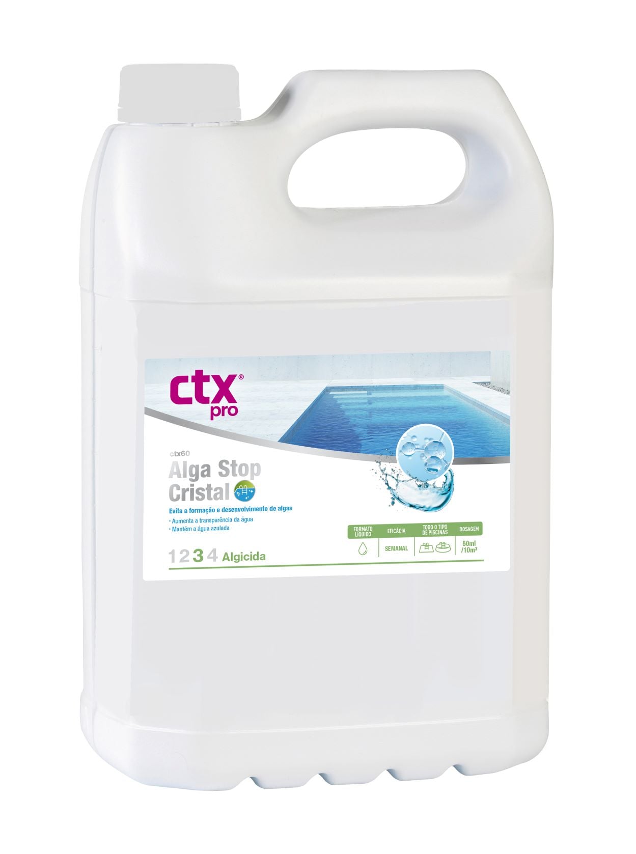 CTX-60 AlgaStop Cristal - Algicida e Clarificador de Ação Rápida