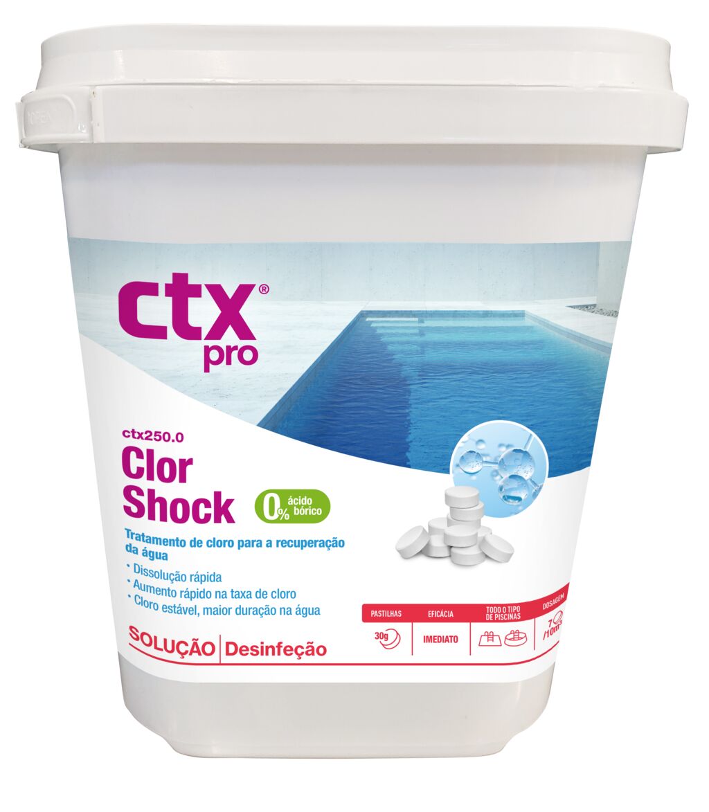 Cloro Choque Pastilhas CTX-250 (5kg) – Dissolução Rápida
