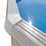 Piscina Desmontável Oval de Aço Lacado com Filtro Monobloco e Escada Premium