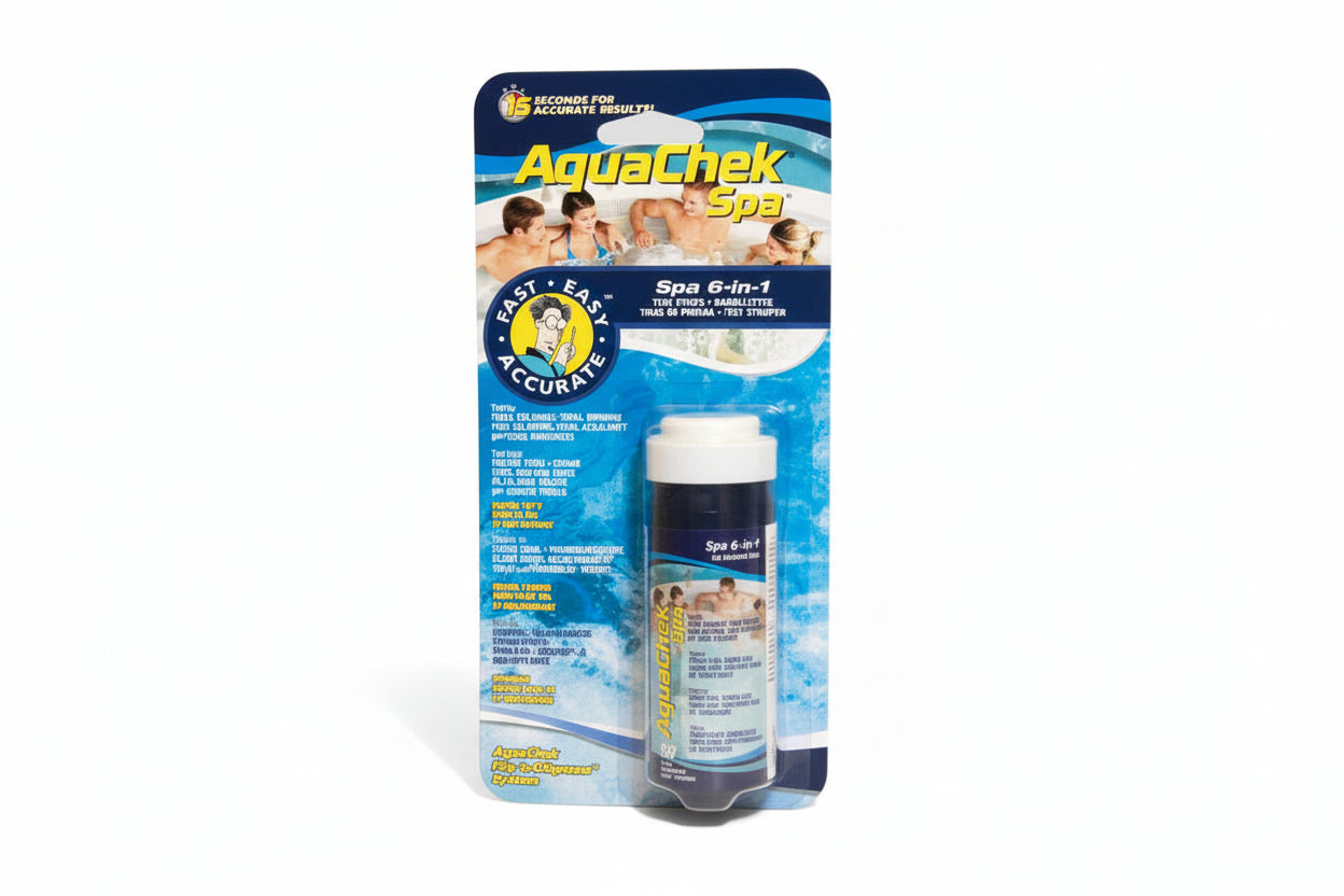 AquaCheck Spa 6-em-1 – Tiras de Teste de Precisão para Água de Spa