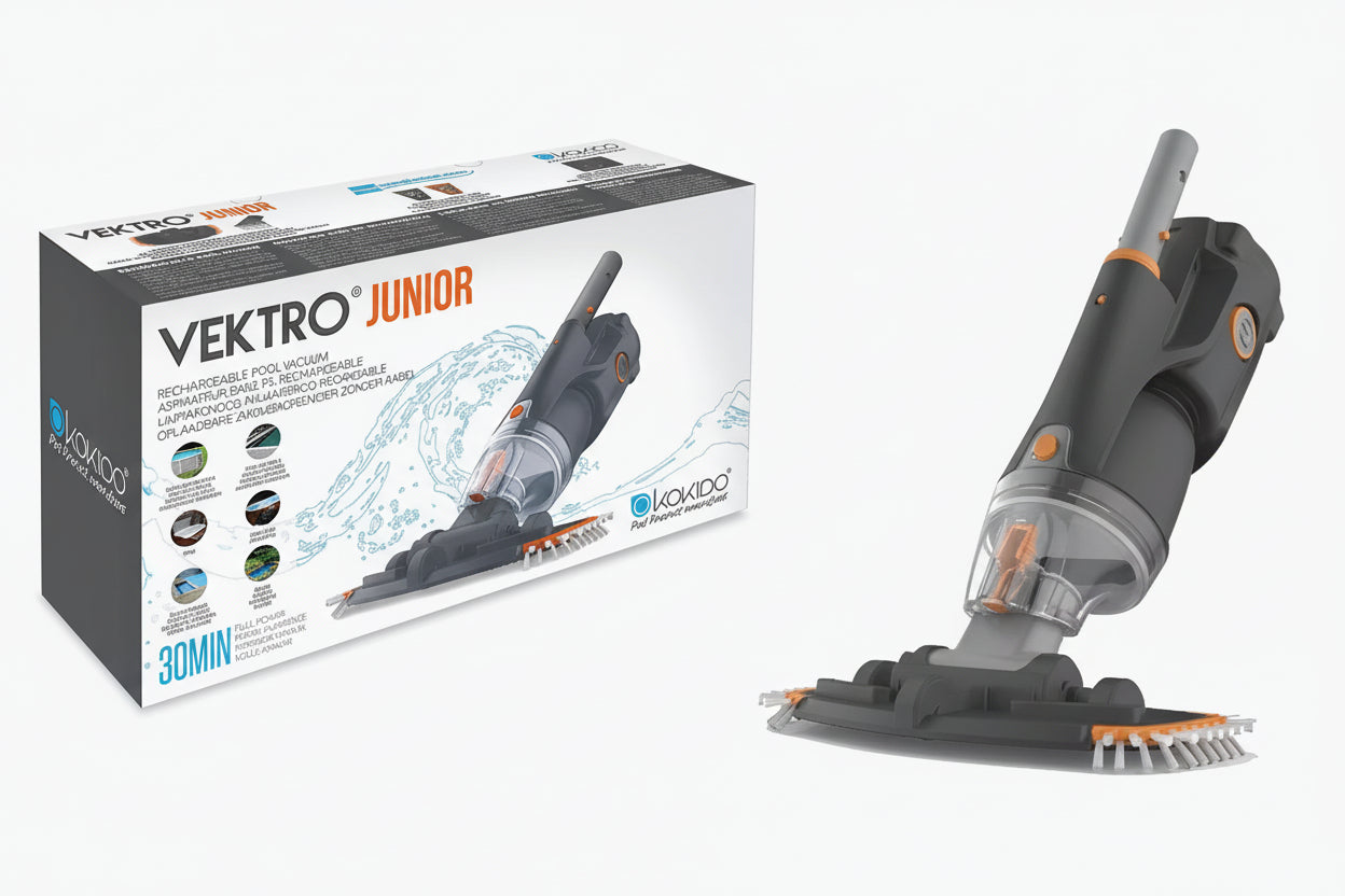 Aspirador de Piscina e Spa a Bateria Kokido Vektro Junior - Limpeza Sem Fios