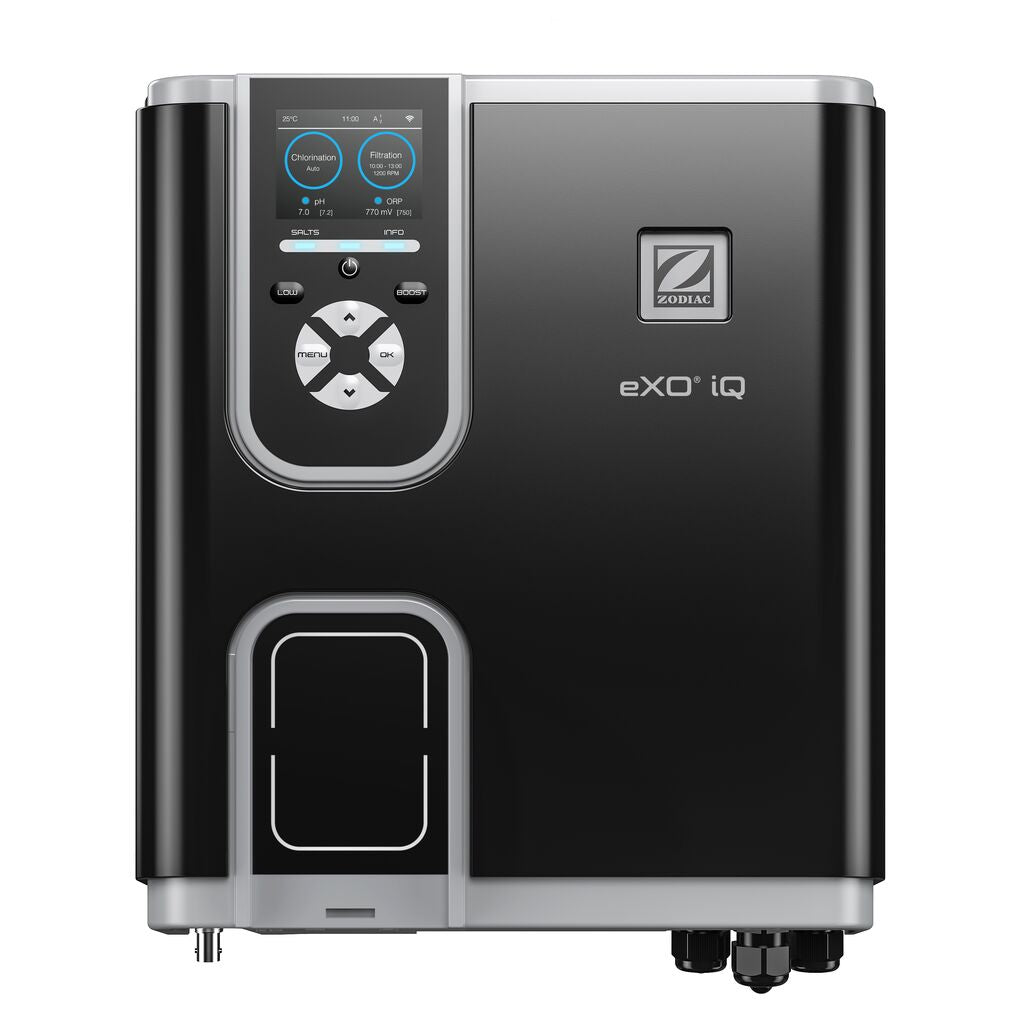 Sistema de Eletrólise Salina Zodiac eXO® iQ – Controlo Inteligente de Piscina