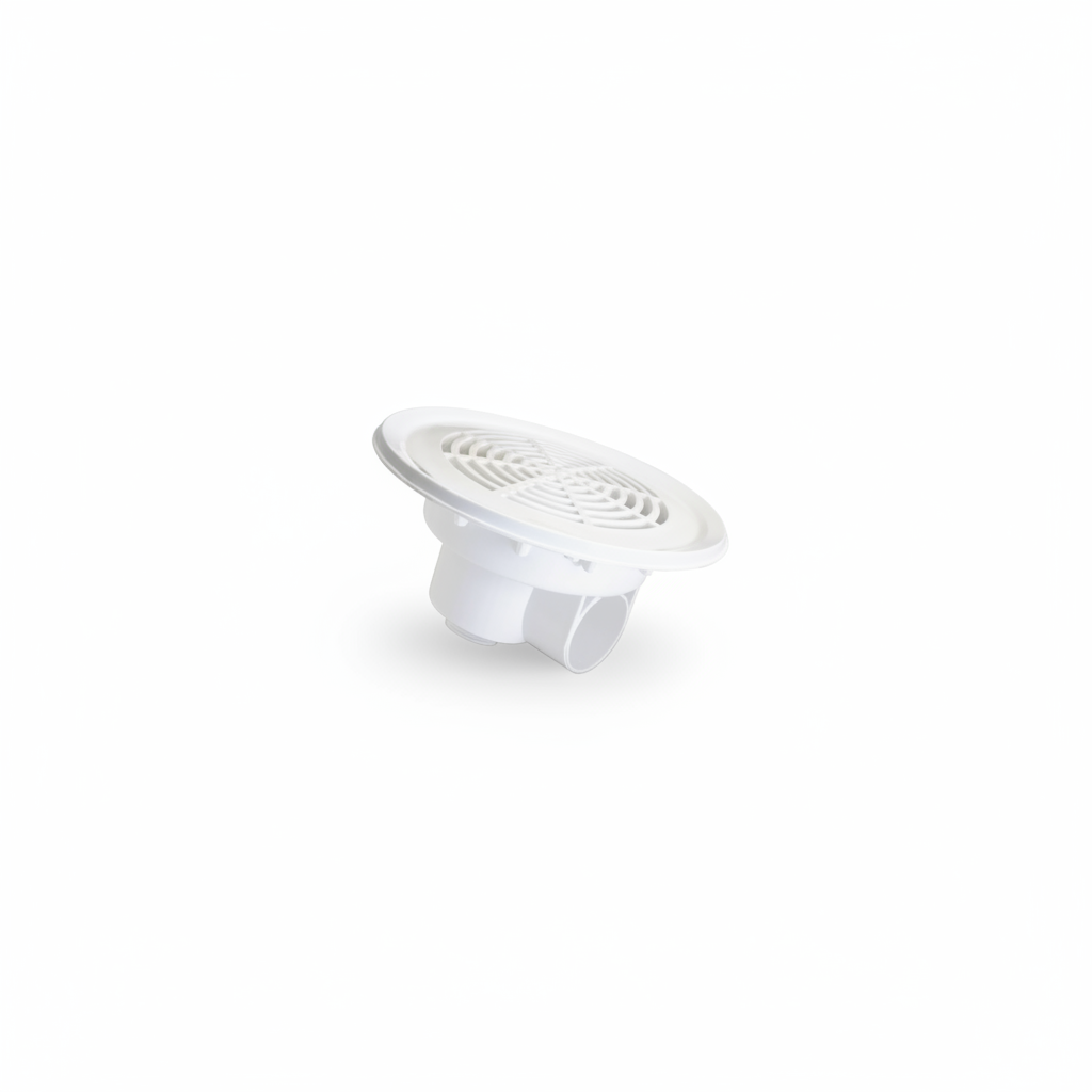 Ralo de Fundo para Piscina Liner - Branco (BDFCFL)