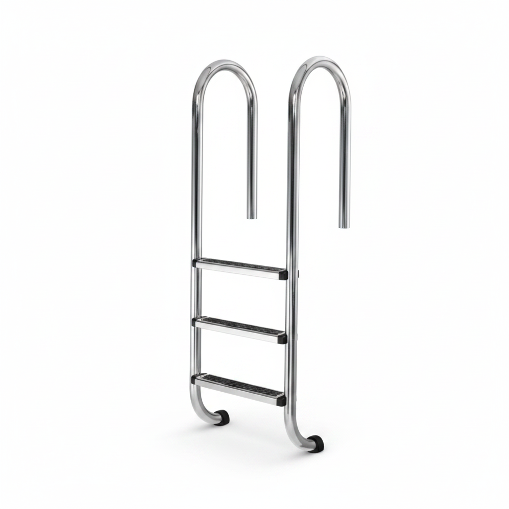 Escada MURO para Piscina em Aço Inox AISI 316 – Design Ergonómico e Alta Resistência