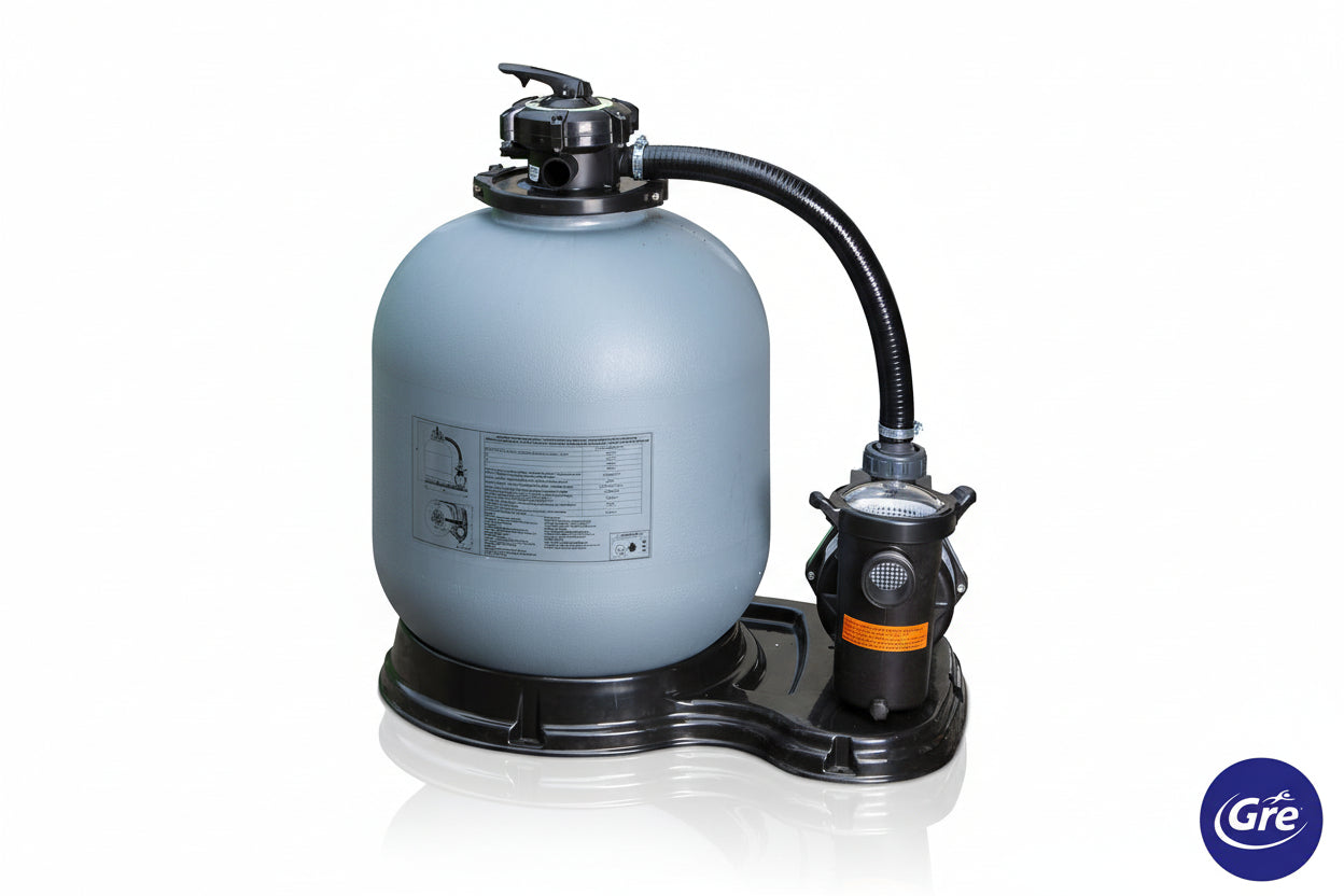 Filtro de Areia para Piscina Monocromático Ø500mm – Caudal 8 m³/h com Pré-Filtro