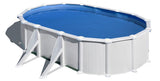 Piscina de Aço Branca ATLANTIS Oval 610x375x132cm – Kit Completo Premium de Grande Formato