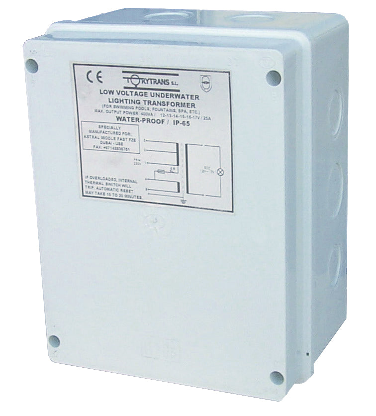 Quadro Elétrico de Comando e Proteção para Piscina com Transformador Encapsulado IP65