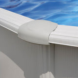 Piscina de Aço Branca ATLANTIS Oval 730x375x132cm – Kit Completo XL de Alta Resistência