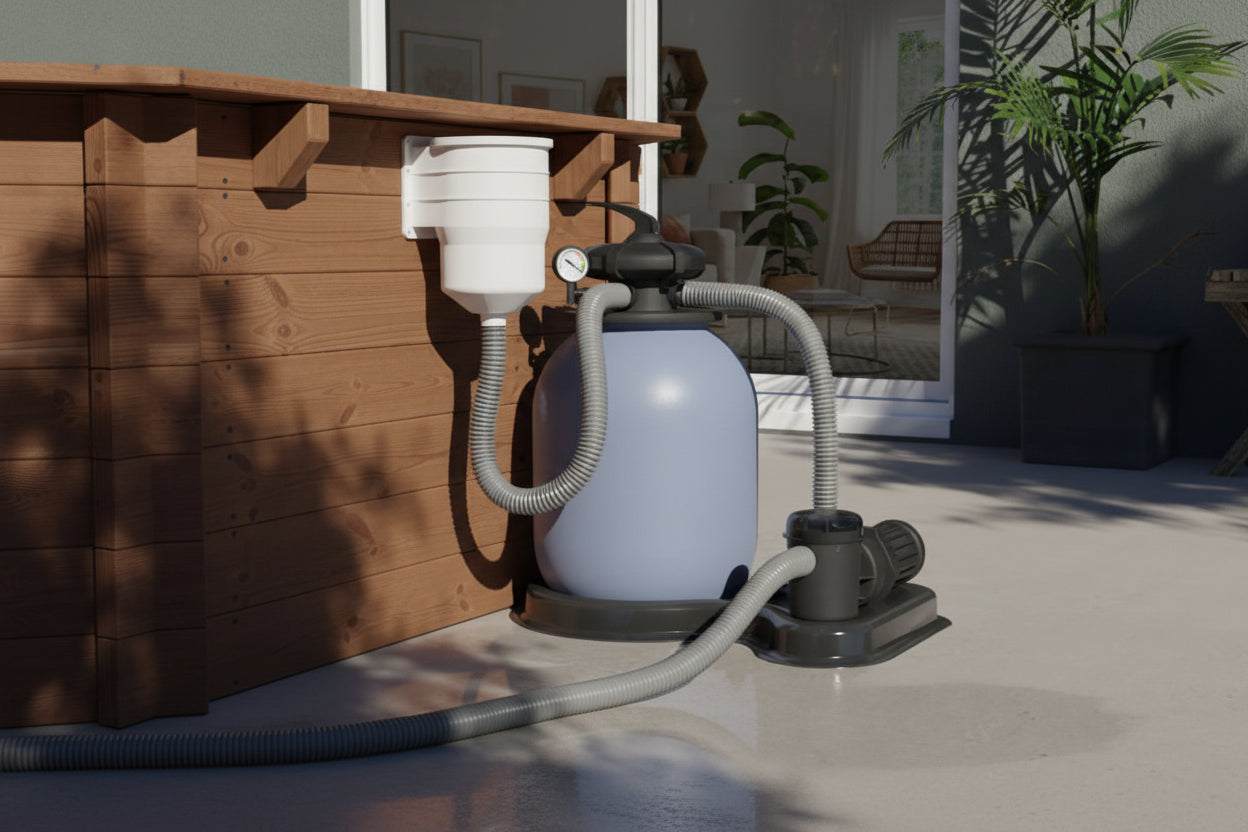Filtro de Areia para Piscina Monocromático Ø500mm – Caudal 8 m³/h com Pré-Filtro