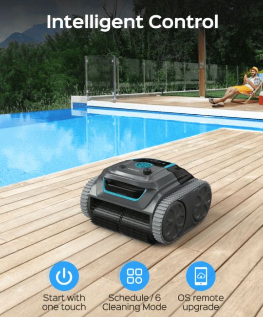 Robot de Piscina Sem Fios Wybot E-TRON Spyder Expert – Fundo e Paredes com Controlo via App