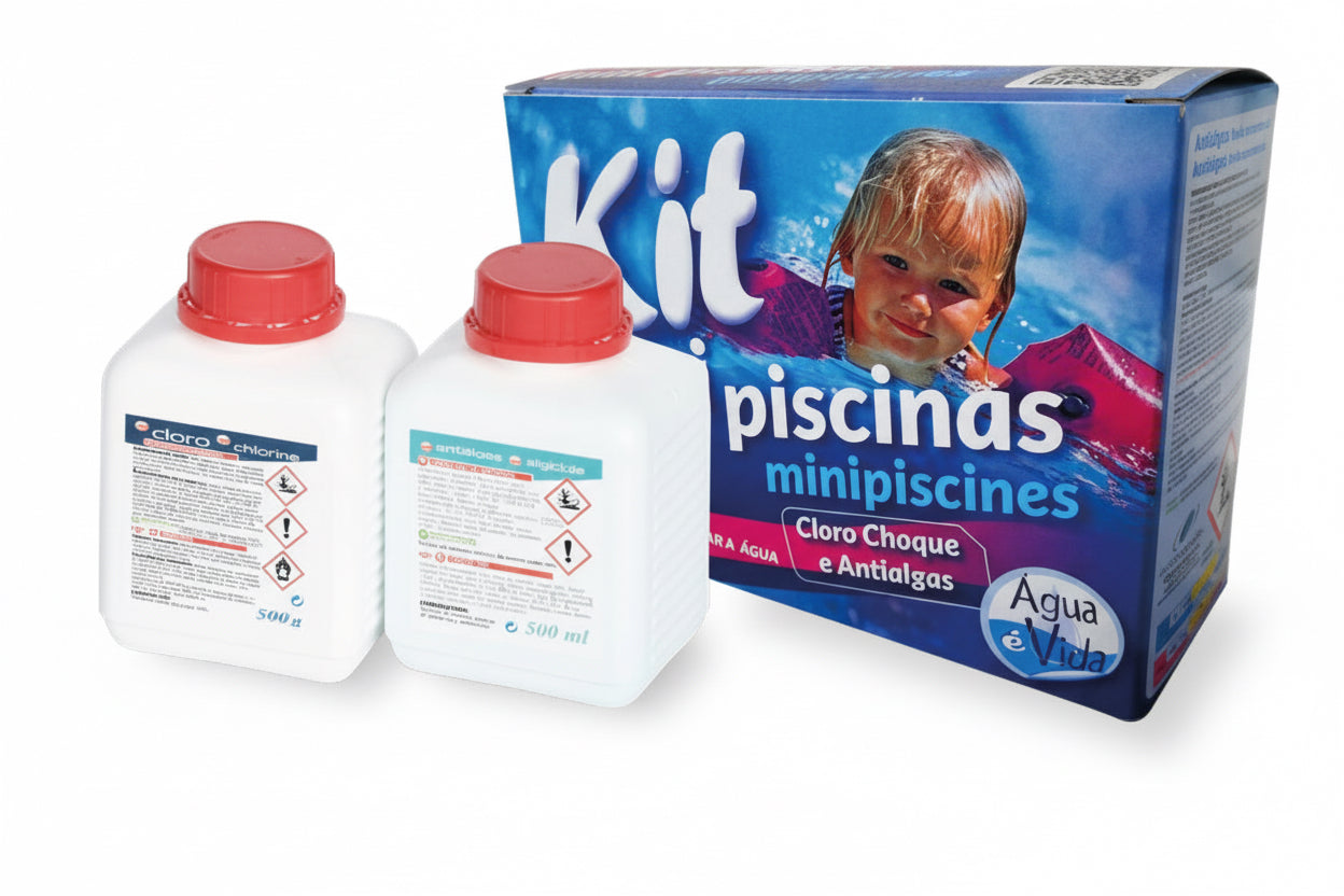 Kit de Manutenção Mini Piscinas Ecopool – Cloro + Antialgas (Tratamento Completo)