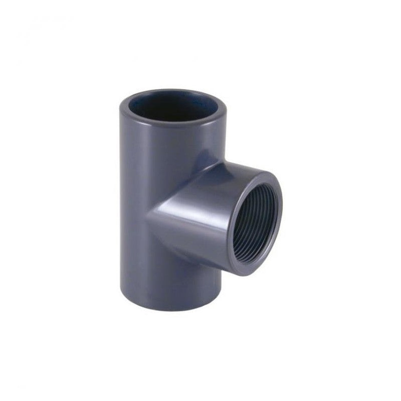 Tês 90º p/colar com redução roscada 63mm