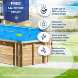Piscina de Madeira Oval Vermela – 6,72m x 4,72m x 1,46m