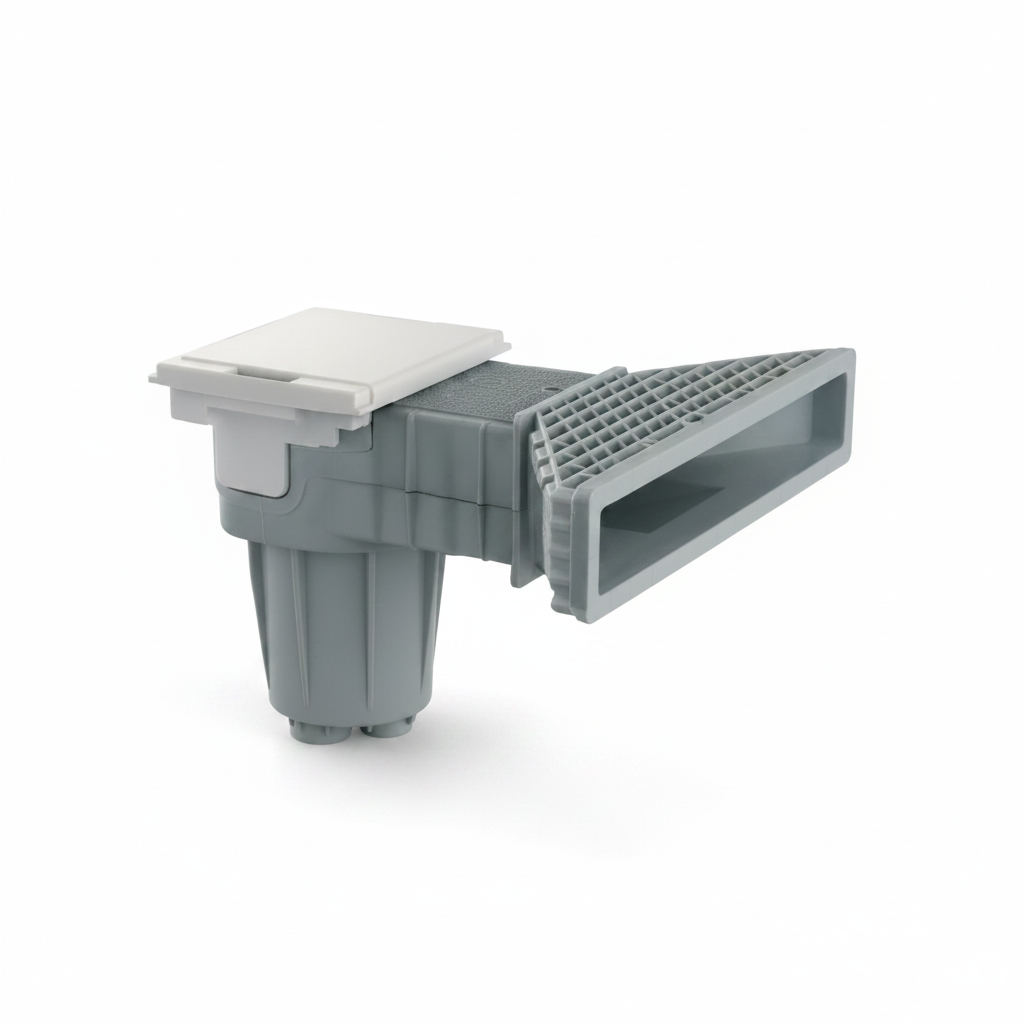 Skimmer de Boca Ancha Weltico A800 Blanco - Efecto Piscina Infinita - para piscinas de hormigón / liner